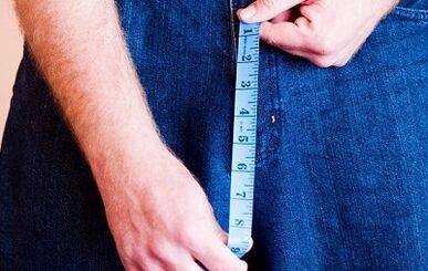 a pénisz méretének mérése, miután szódabikarbónával megnövelte